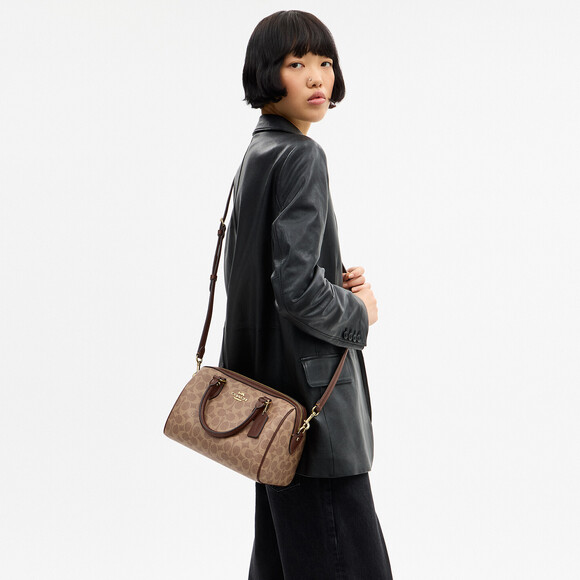 cv959_svpwh_a0?$mobileProductV6$ Coach Outlet Rowan Satchel Bag In Signature Canvas